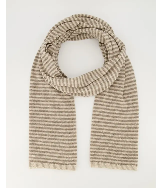 MILA  & ME CASSY SJAAL STRIPE TAUPE / CREME
