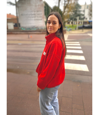 MILA  & ME SOHO CLUB TEDDY VEST RED ONE SIZE