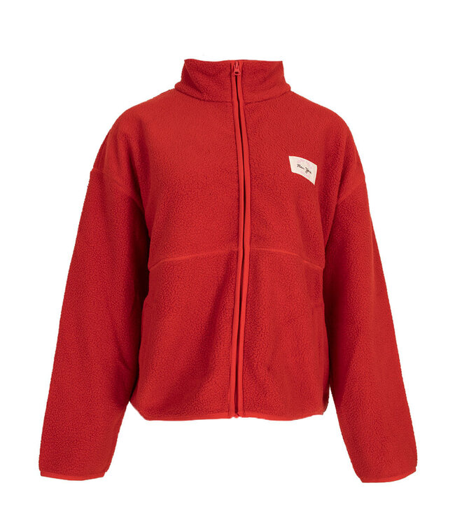 MILA  & ME SOHO CLUB TEDDY VEST RED ONE SIZE