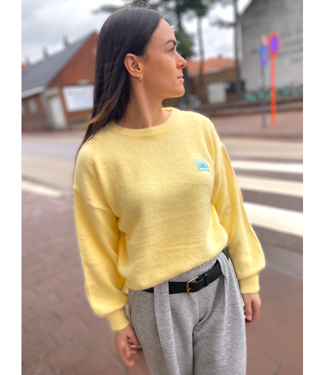 MILA  & ME HAPPY COLOR KNIT BUTTER YELLOW ONE SIZE