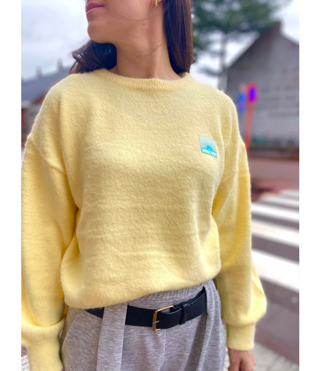 MILA  & ME HAPPY COLOR KNIT BUTTER YELLOW ONE SIZE