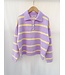 MILA  & ME CECE POLO KNIT STRIPE LILA YELLOW ONE SIZE