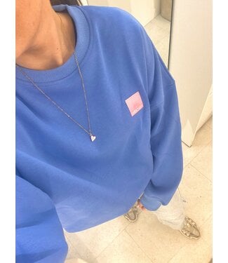 MILA  & ME SUNSHINE PATCH SWEAT BLUE ONE SIZE