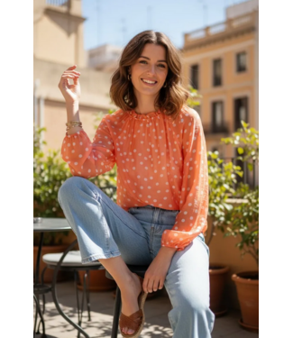 POLKA DOT BLOUSE OR