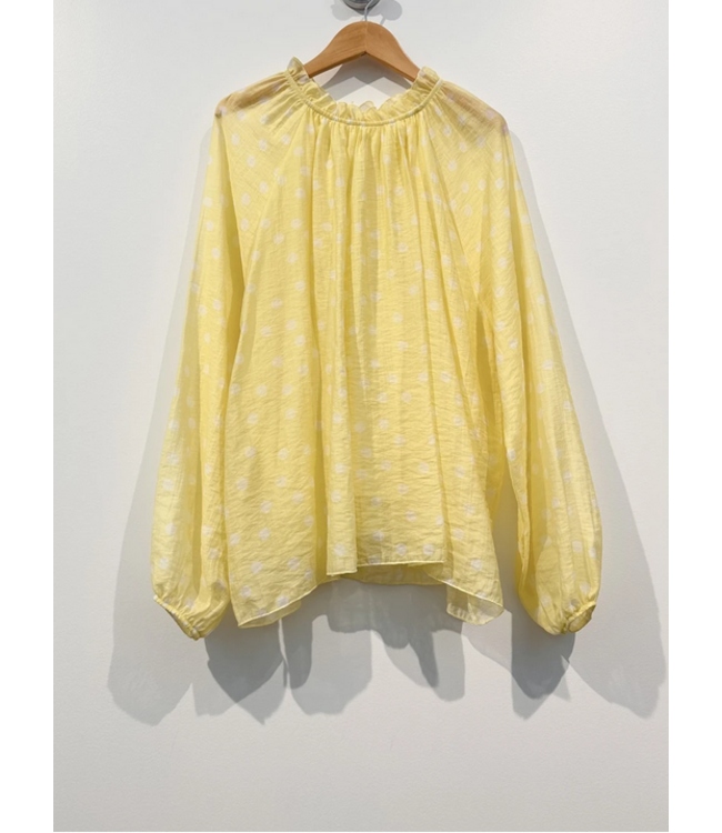 POLKA DOT BLOUSE YEL