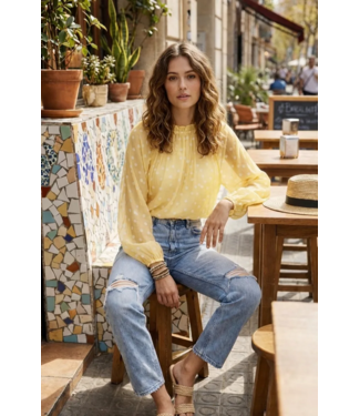 POLKA DOT BLOUSE YEL