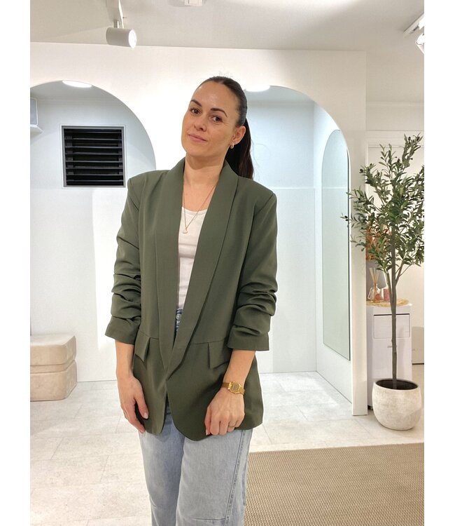 ROLLED ¾ SLEEVE BLAZER KH