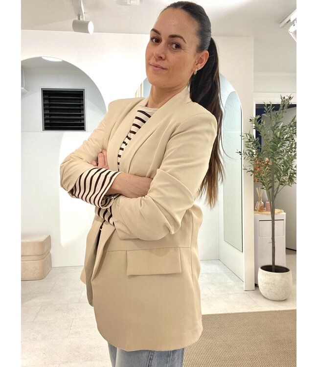 ROLLED ¾ SLEEVE BLAZER CR