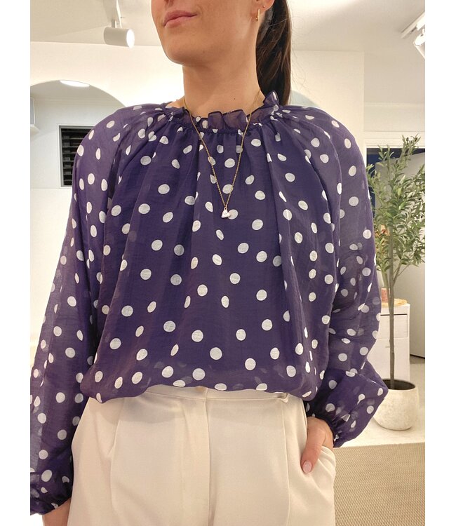 POLKA DOT BLOUSE BL