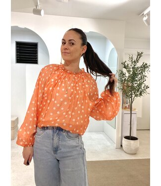 POLKA DOT BLOUSE OR