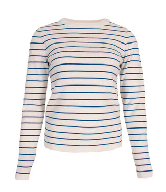 STRIPE FINE KNIT WH