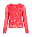 FLOWER MESH TOP LS
