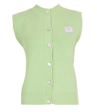 MILA  & ME SOHO KNIT BUTTON TOP GREEN S TOT L
