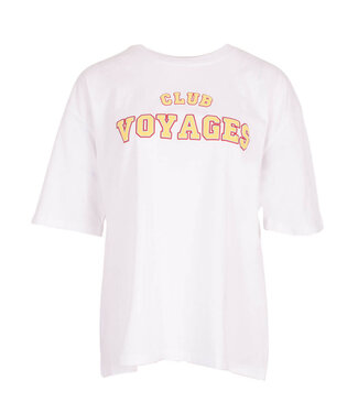 MILA  & ME CLUB T-SHIRT OVERSIZED WHITE S TOT L