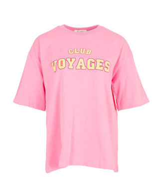 MILA  & ME CLUB T-SHIRT OVERSIZED PINK S TOT L