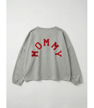 MILA  & ME MOMMY SWEAT GREY/RED ONE SIZE