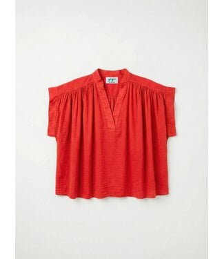 MILA  & ME FLEA SHIRT RED ONE SIZE