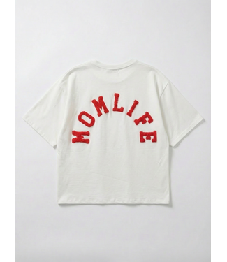 MILA  & ME MOMMY TEE WHITE/RED ONE SIZE