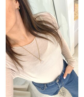 MILA  & ME CASSIE LONGSLEEVE CASHMERE OUD ROZE ONE SIZE