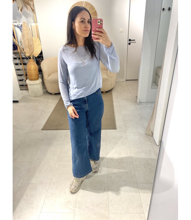 CASSIE LONGSLEEVE CASHMERE BABY BLUE ONE SIZE