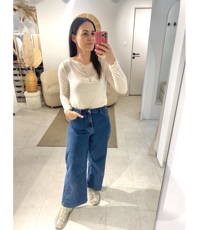 CASSIE LONGSLEEVE CASHMERE CREME ONE SIZE
