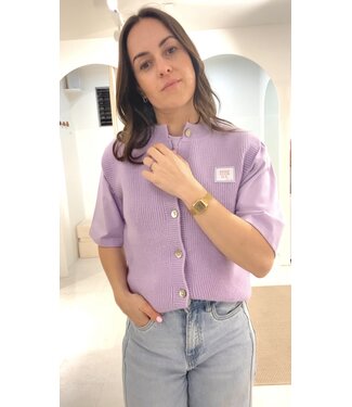 MILA  & ME SOHO KNIT BUTTON TOP LILA S TOT L