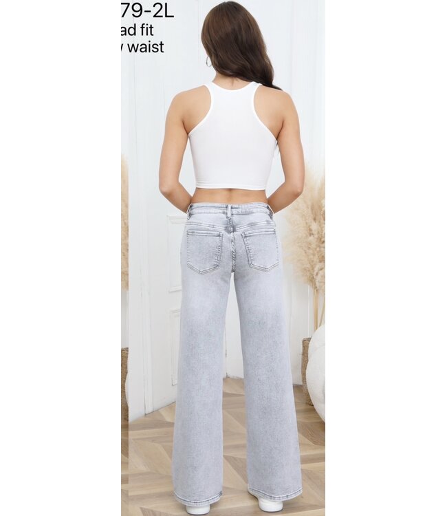 LOW WAIST DAD GREY DENIM