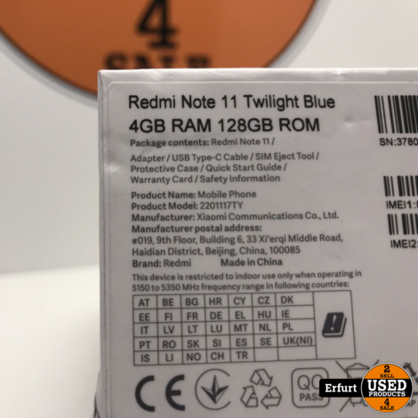 Redmi Note 11 128GB 4GB RAM Twilight Blue