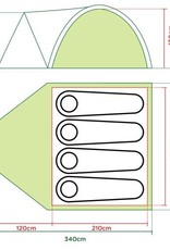 Coleman Koepeltent 4 pers. Darwin 4 Plus Olive-Antraciet