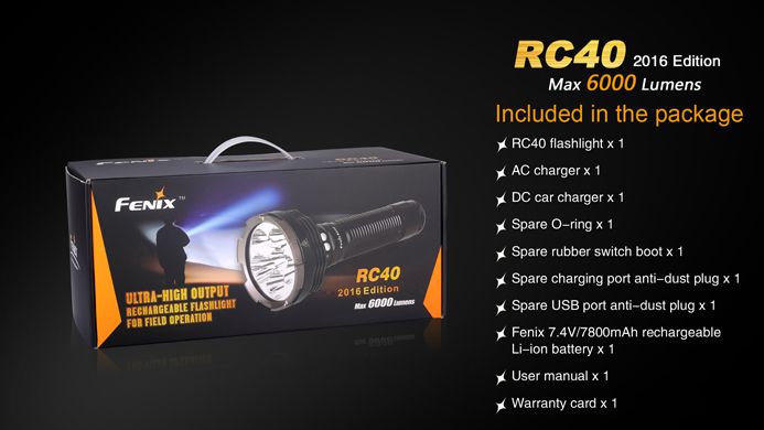 Fenix Fenix RC40 oplaadbare ledzaklamp, 6000 lumen