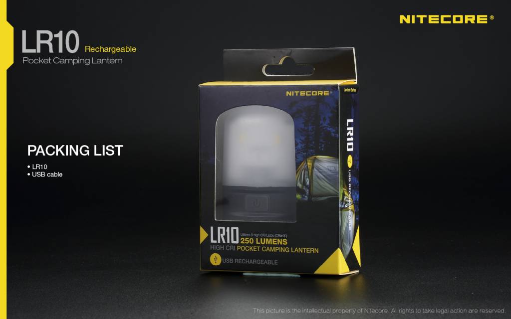 NiteCore LED Lantaarn 'LR10' - zwart