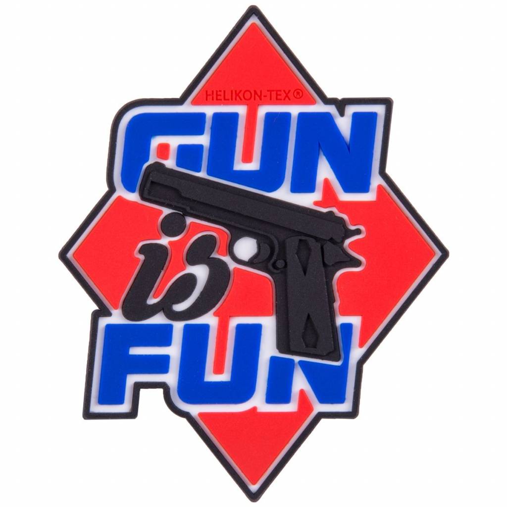Helikon-Tex® Gun is Fun" Patch - PVC - Red