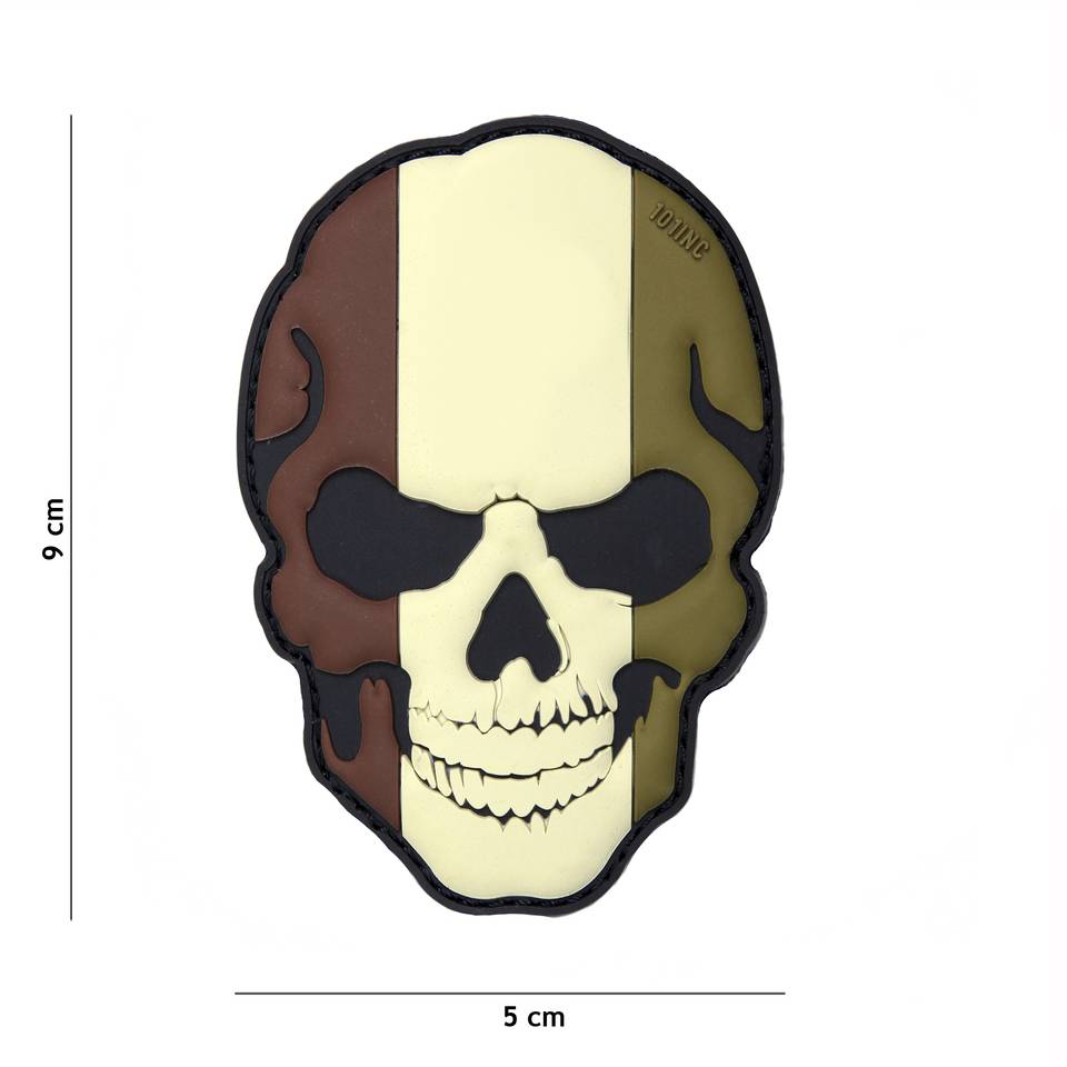 3 D patch Belgium skull