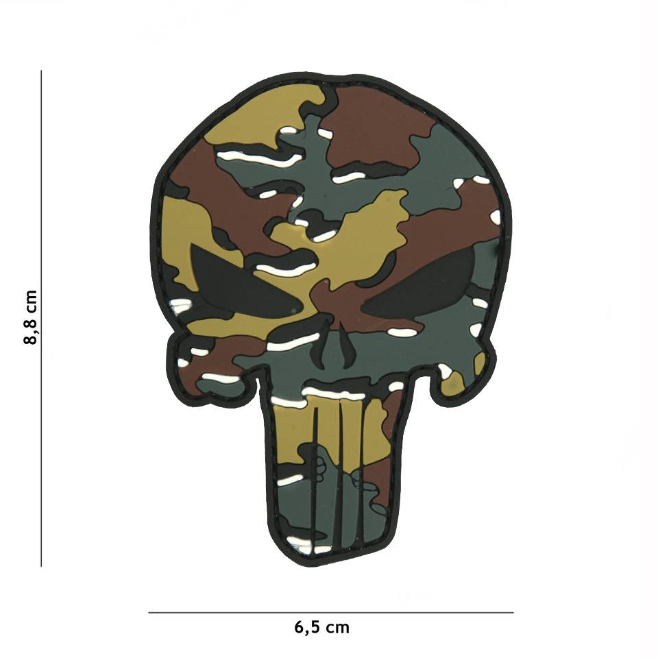 3 D patch Belgium skull