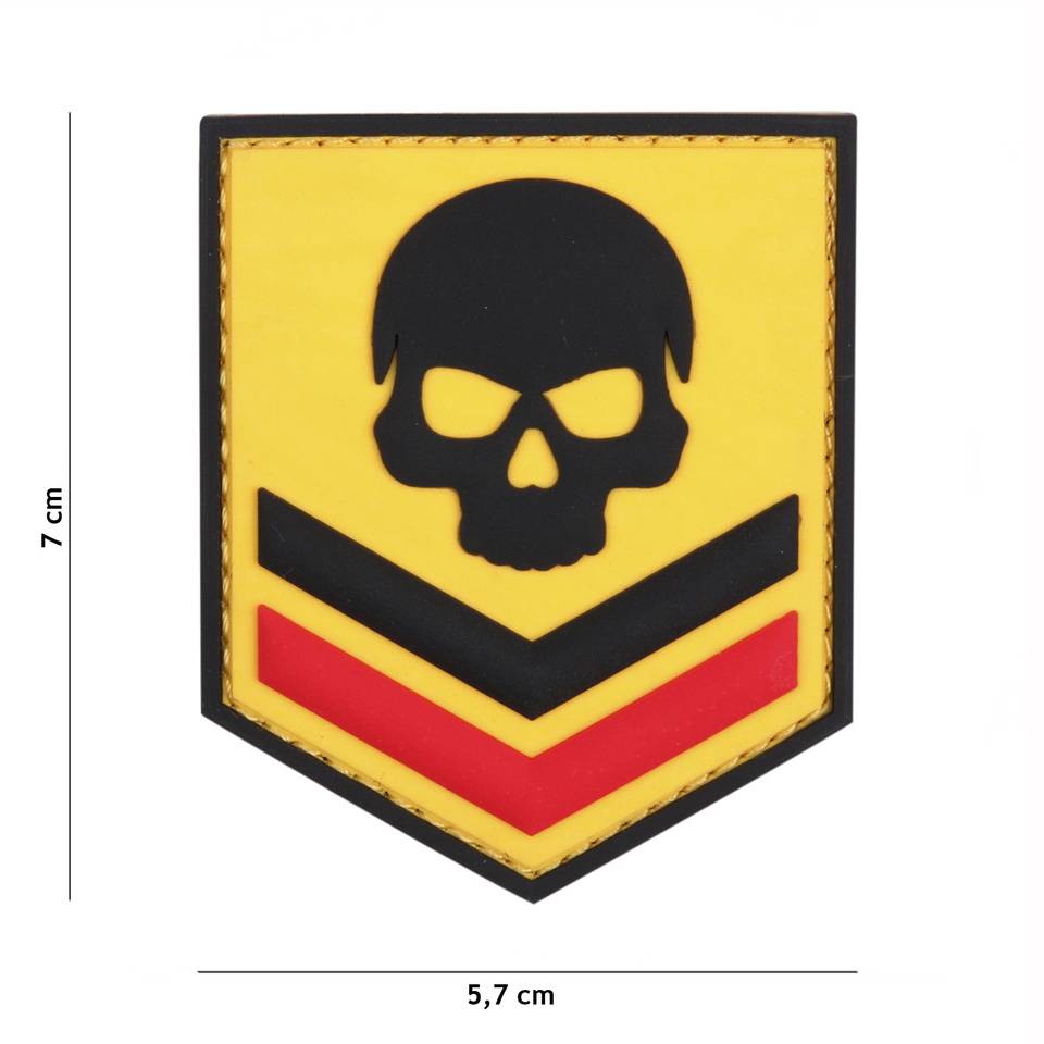 3 D patch Belgium skull