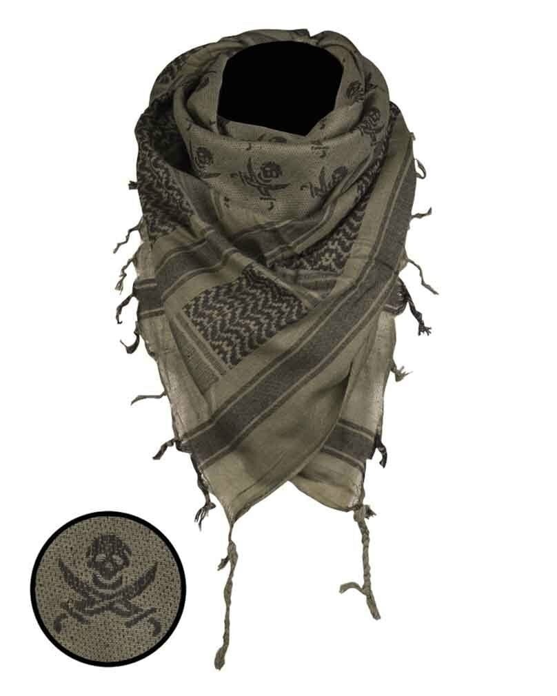 Shemagh Scarf Skull - Coyote / Black