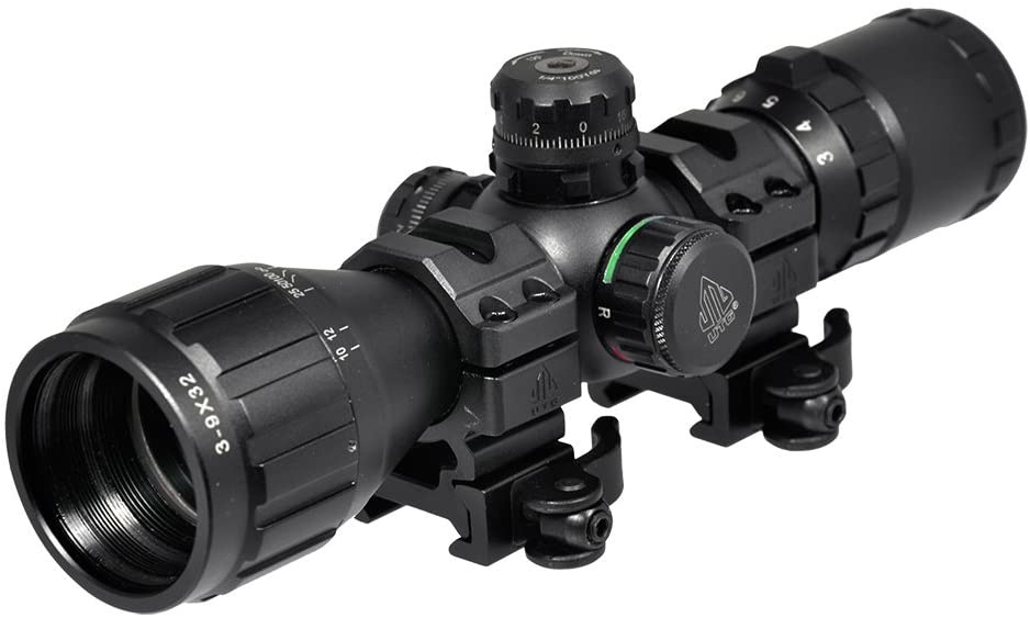 UTG®   UTG® 3-9X32 1" BugBuster Scope, AO, 36-color Mil-dot, Rings