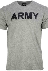 T-shirt bedrukt Army grijs