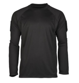 TACTISCH SNEL DROGEND  SHIRT MET LANGE MOUWEN ZWART