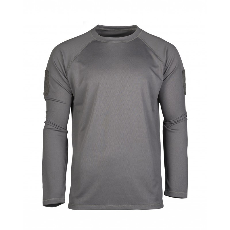 TACTISCH SNEL DROGEND  SHIRT MET LANGE MOUWEN Grijs