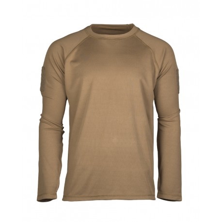 TACTISCH SNEL DROGEND  SHIRT MET LANGE MOUWEN Coyote