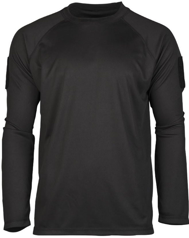 TACTISCH SNEL DROGENDE SHIRT MET LANGE MOUWEN  Zwart