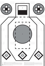 Helikon-Tex® PXQT - Pistol Excercise/Qualification Target® - Paper - 100 Stuks