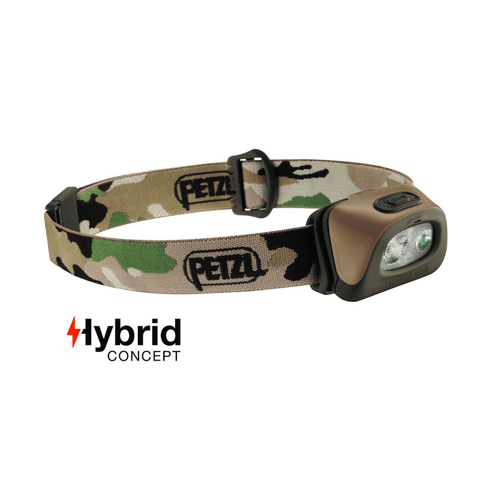 Petzl Hybride hoofdlamp 2-kleuren verlichting Tactikka + tan - 350 Lumen