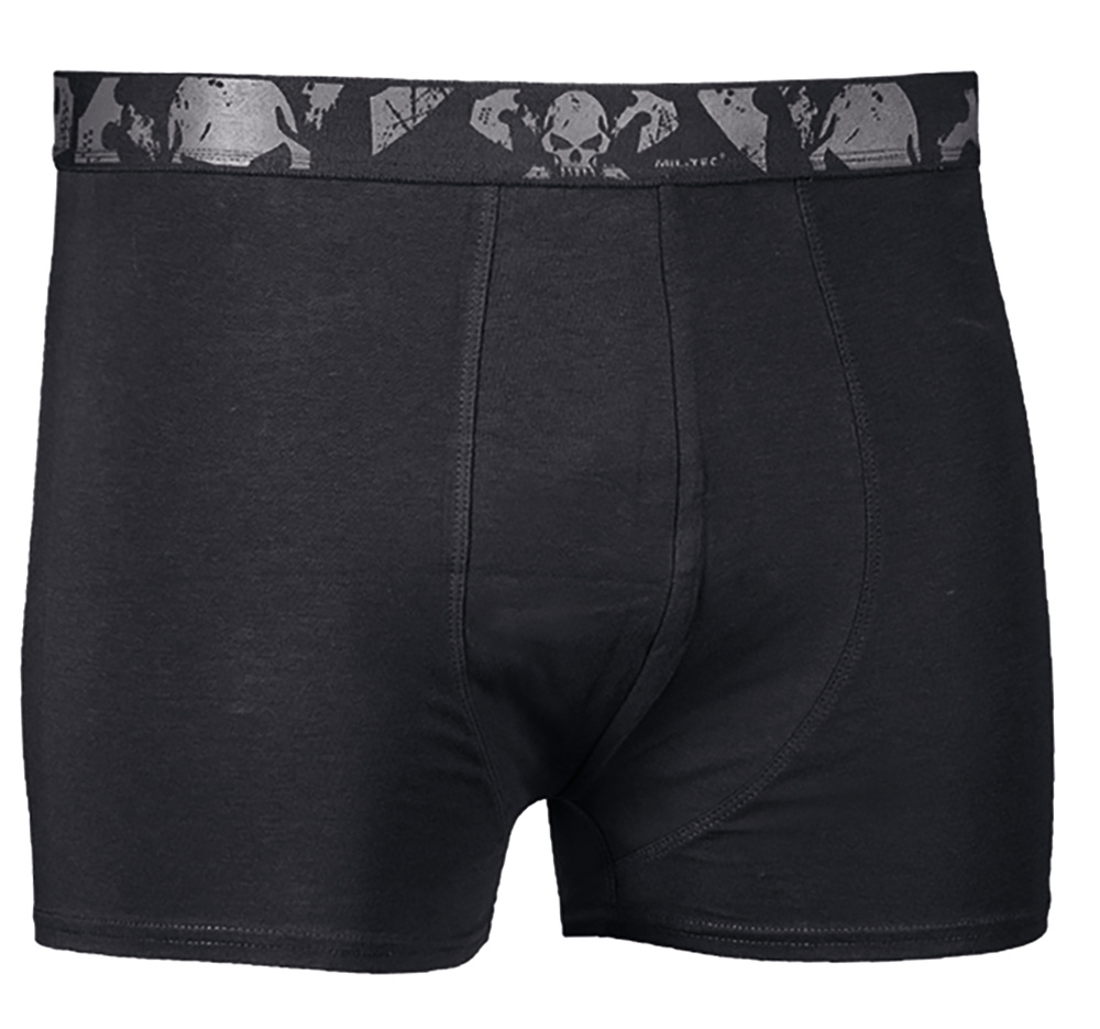 BOXER SHORTS TOP GUN  (2 X  PACK)  Skull band  - Zwart