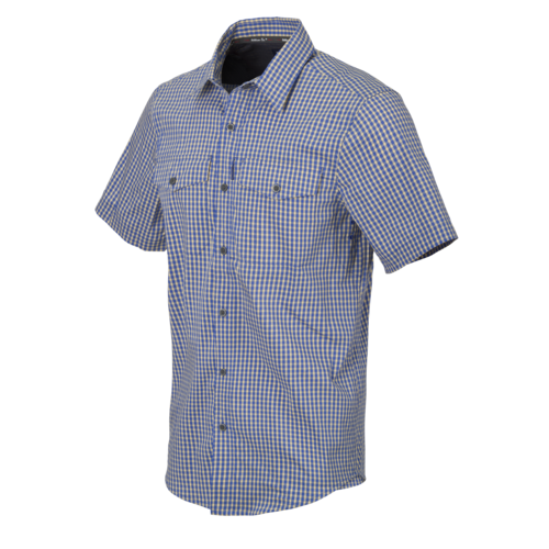 Covert Concealed Carry Short Sleeve Shirt - Royal Blue Checkered