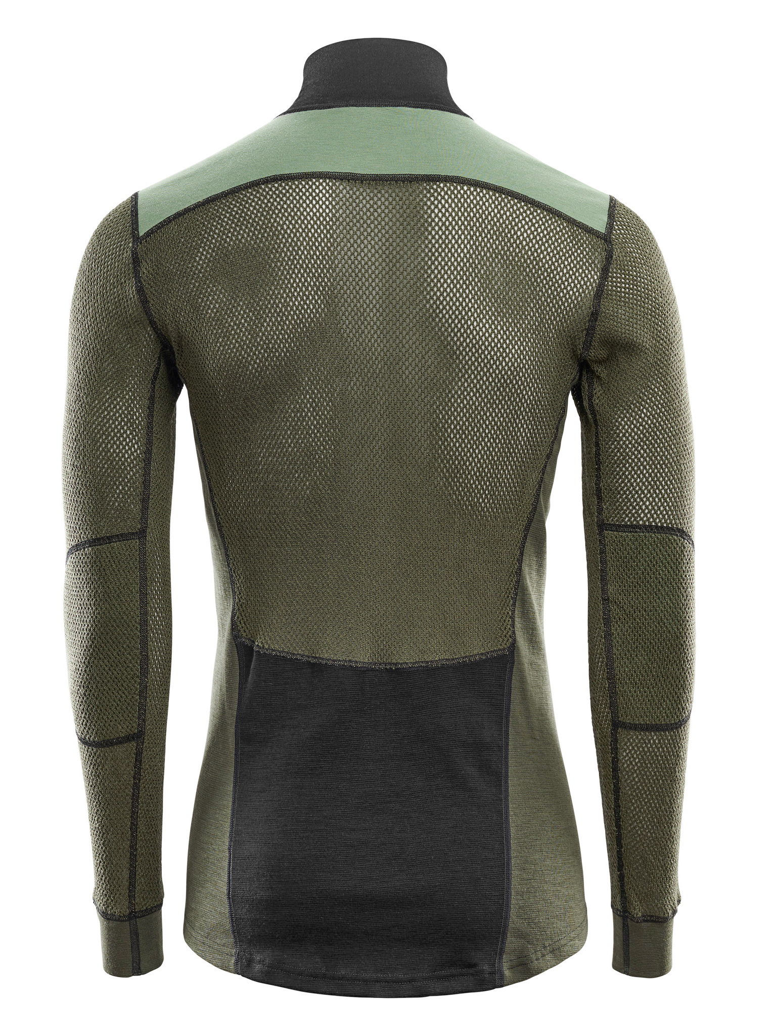 ACLIMA WoolNet Hybrid Mock Neck met zipper sluiting