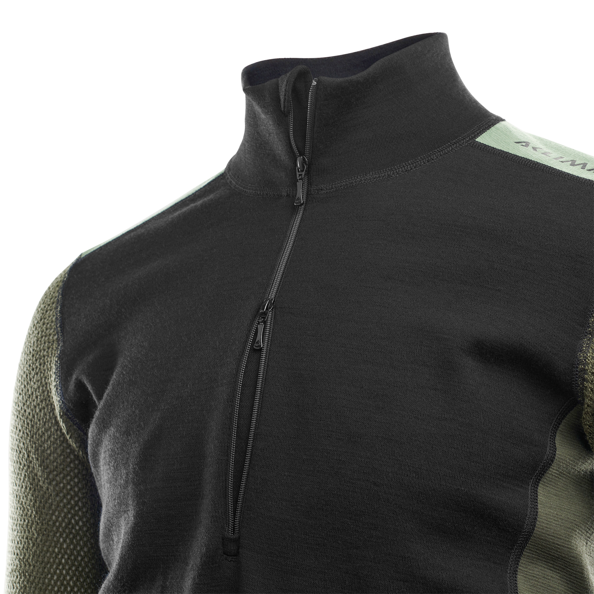 ACLIMA WoolNet Hybrid Mock Neck met zipper sluiting