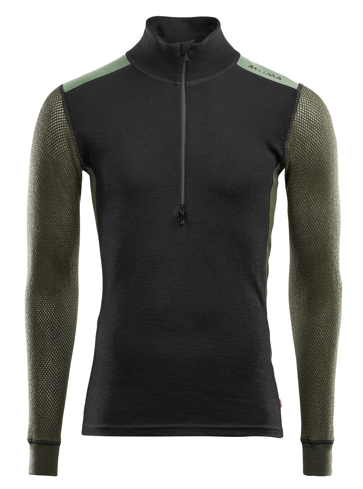 ACLIMA WoolNet Hybrid Mock Neck met zipper sluiting