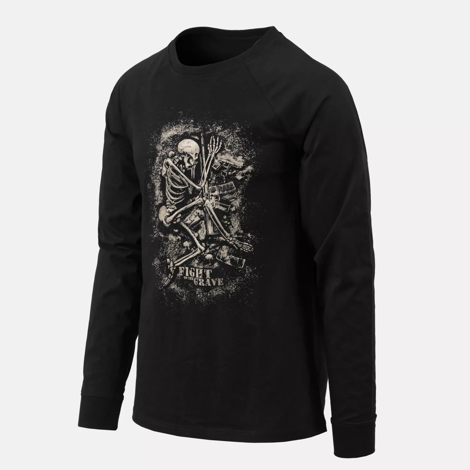 Helikon-Tex® T-shirt Long Sleeve (Fight to the grave) - Black